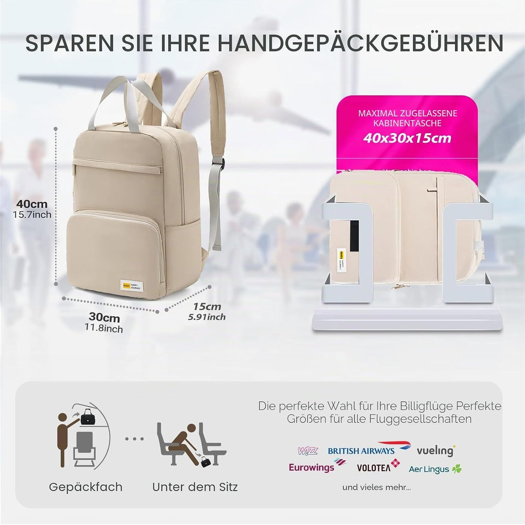 Faltbarer Handgepäck Rucksack 40x30x15cm British Airways Air France Ultraleicht Reiserucksack 20L Ul