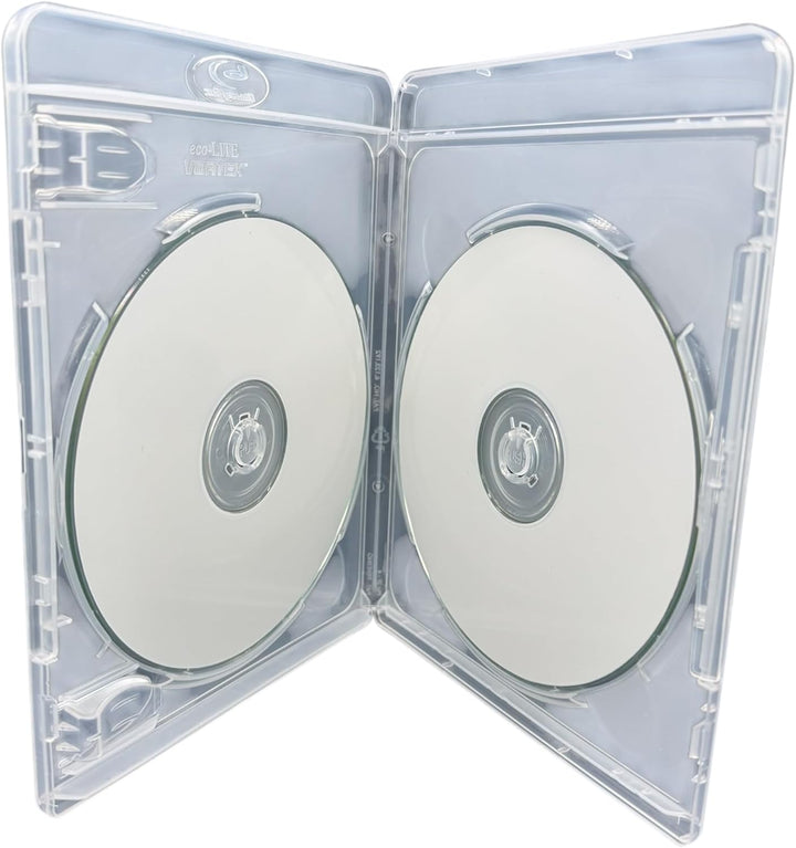 50 x Amaray Vortex Eco-Lite Double 3D Clear 2-Disc Blu-ray Hüllen in Dragon Trading Verpackung