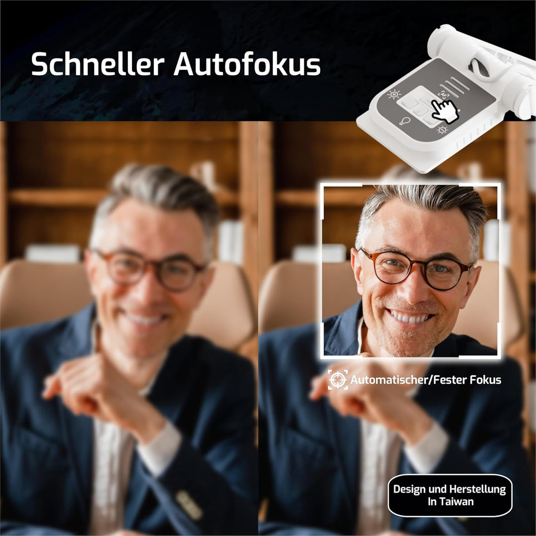 INS-Flip 4 4K USB Dokumentenkamera/Webcam – 13MP Ultra HD, faltbares Design, Autofokus, Mikrofon, LE