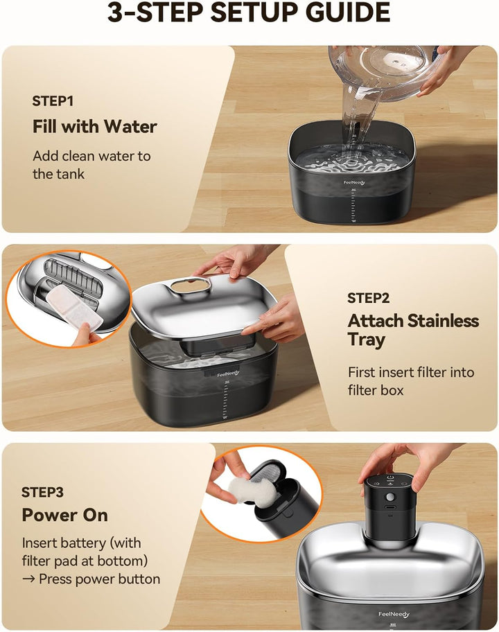 6 Stück Wasserfilter Kartuschen+6 Stück Wasserpumpenschwämme für Katzenbrunnen, Ersatz für FN-W07 Ka
