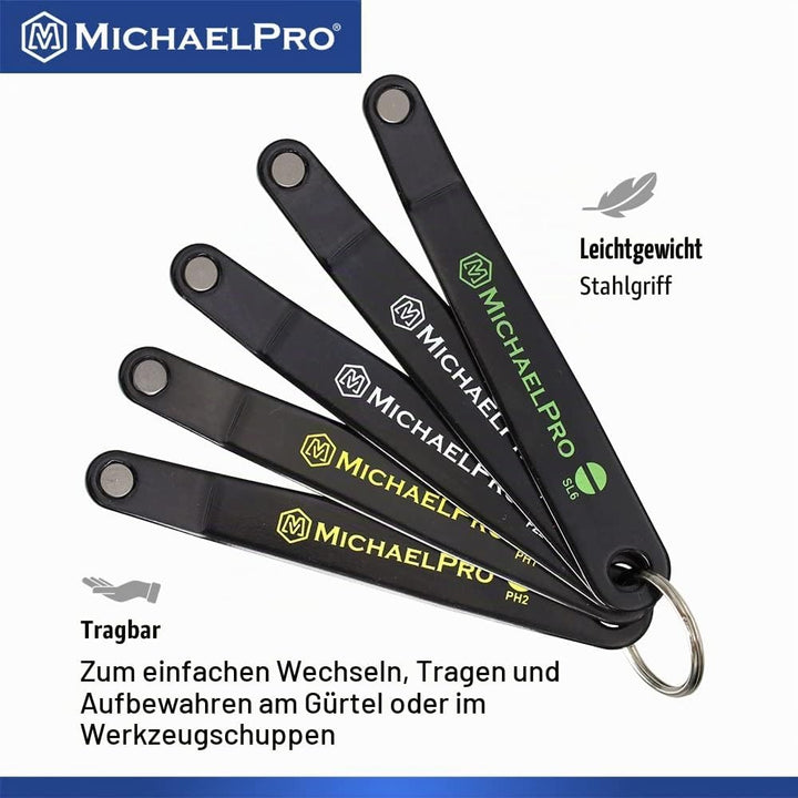 MichaelPro MP002028 Ultra Low Profile Offset Screwdriver Set Slim Profile Angle Screwdriver Phillips