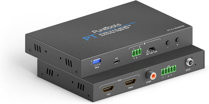 PureTools, HDMI Audio De-Embedder und Embedder mit Down-Scaling, 4K Auflösung, Datenrate bis 18 GB/s