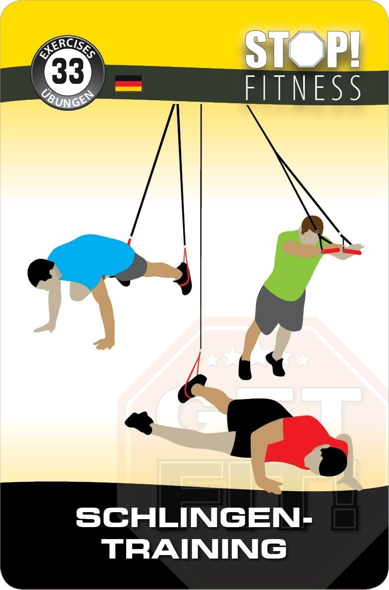 Schlingentraining Sling Fitness Suspension Training | Trainingskarten Übungskarten, deutsche Version