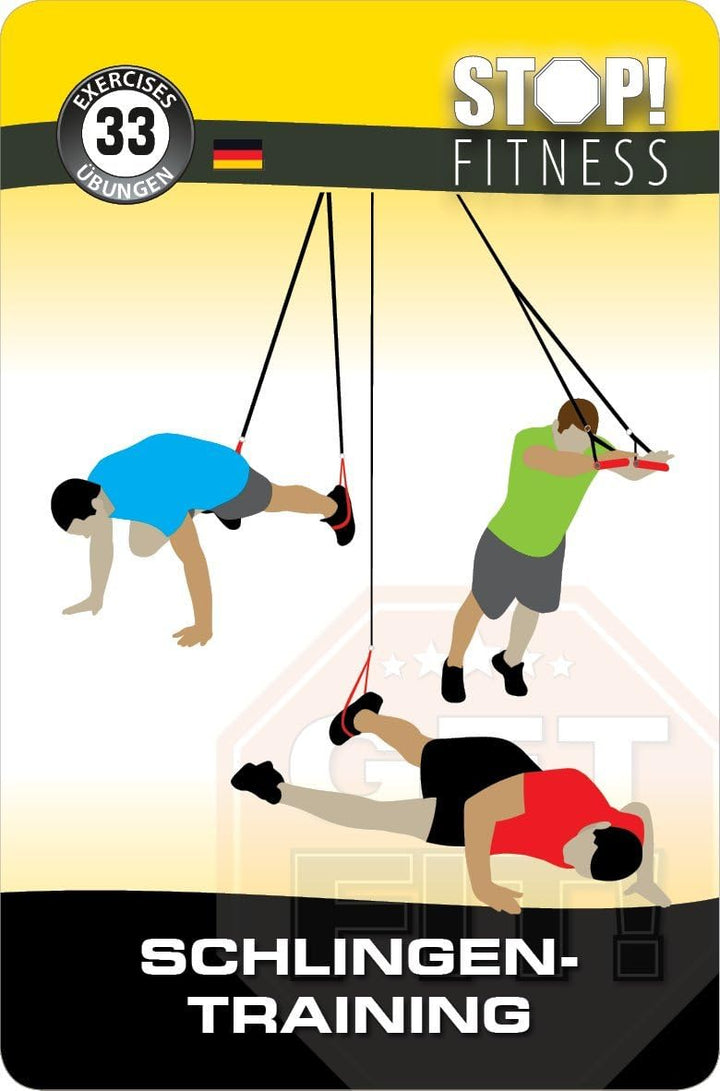 Schlingentraining Sling Fitness Suspension Training | Trainingskarten Übungskarten, deutsche Version