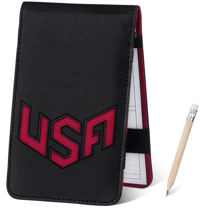 LZFAN Golf-Scorekartenhalter &amp; Yardage Book Cover, Golf-Zubehör, schwarz, Premium-Leder Yardage Book