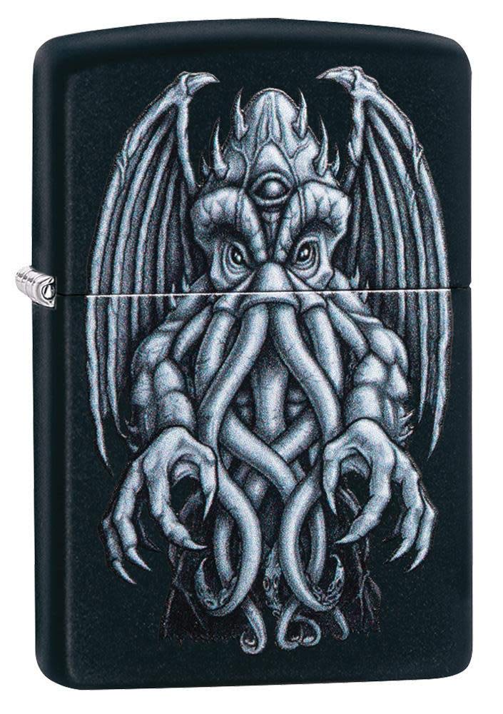 Zippo Unisex-Erwachsene Winged Monster Feuerzeug, Schwarz Matt Flügelmonster, Einheitsgrösse, Schwar