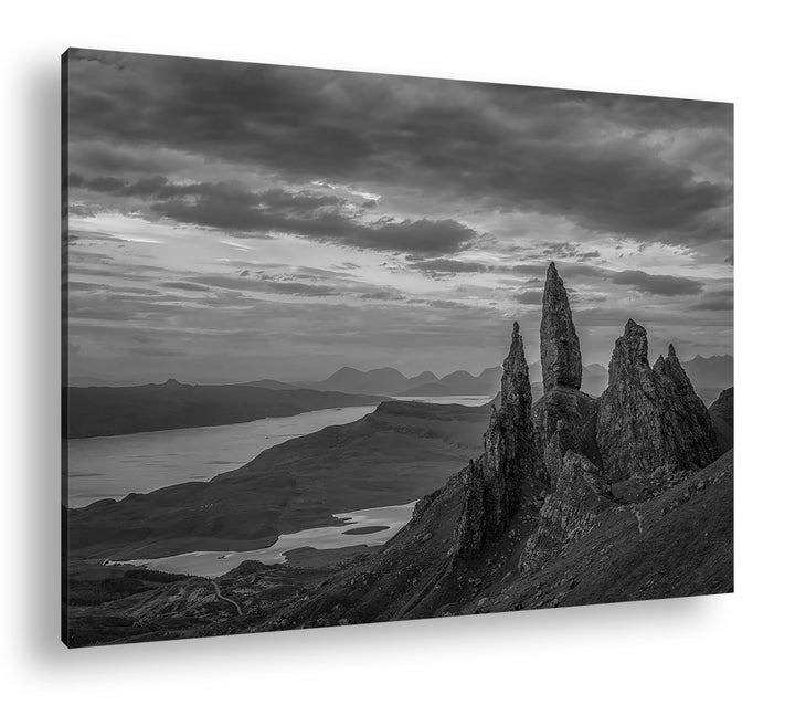 deyoli Felsenformation in Schottland Format: 60x40 cm Effekt: Schwarz/Weiss als Leinwandbild, Motiv