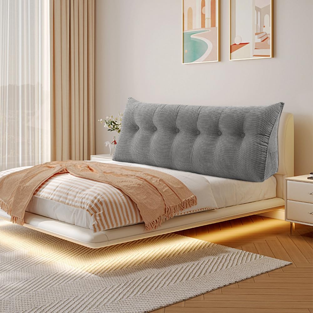 Lesekissen für Bett oder Sofa, dreieckig, Rückenlehne, Sofakissen, Kopfteil Baby, abnehmbare Hülle,