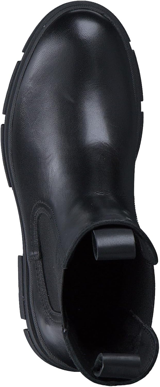 Tamaris Damen 1-25901-41 Chelsea-Stiefel 36 EU Schwarz Black Leather 003, 36 EU Schwarz Black Leathe