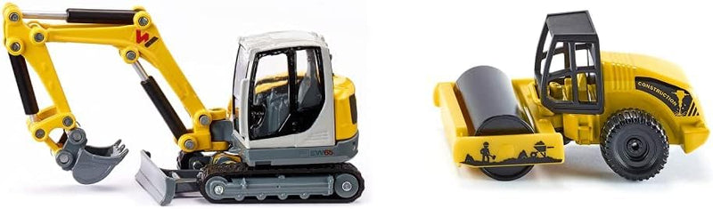 Siku 3559, Wacker Neuson ET 65 Kettenbagger, 1:50, Metall/Kunststoff, Gelb, Bewegliches Maschinenhau