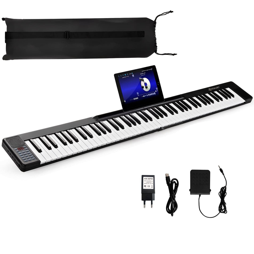 GOPLUS 88 Tasten digital Piano, elektronisches Klavier mit Tragtasche, 128 Rhythmen & 128 Töne & 15