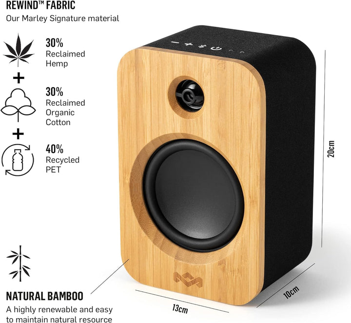 House of Marley Get Together Solo Bluetooth-Lautsprecher – Tragbarer Lautsprecher, 25 h Akkulaufzeit