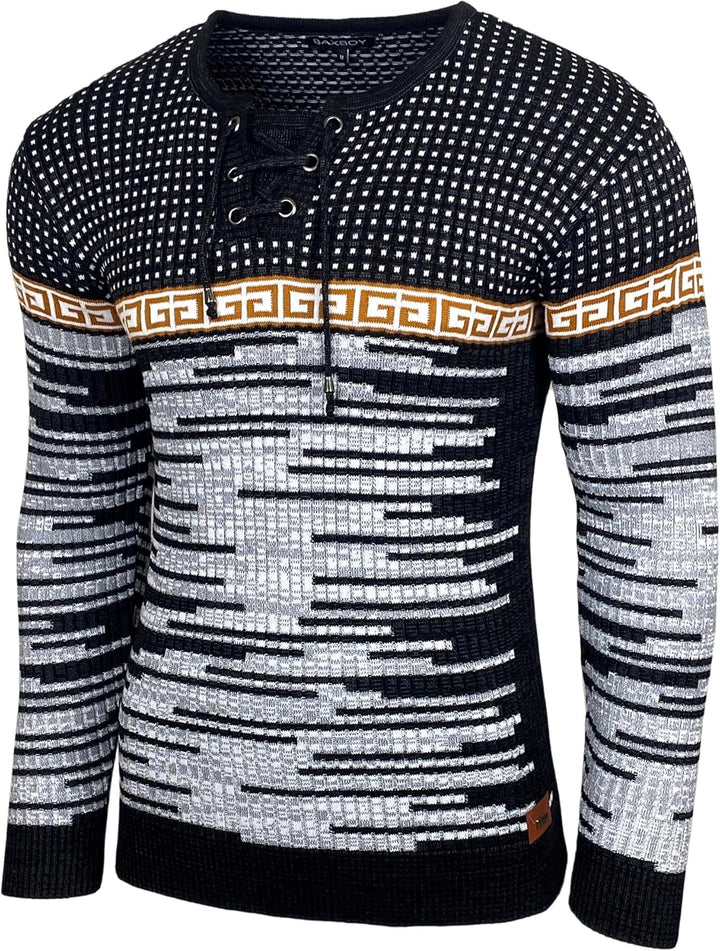 Baxboy Herren Strick-Pullover Rundhals | Männer Winter-Pullover |stylischer Herren Strick-Pulli | Wa