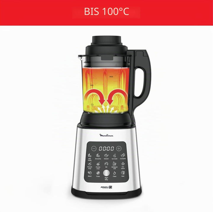 Moulinex PerfectMix Cook, Standmixer mit 10 automatischen Programmen, 1400 W, bereiten heisse und ka