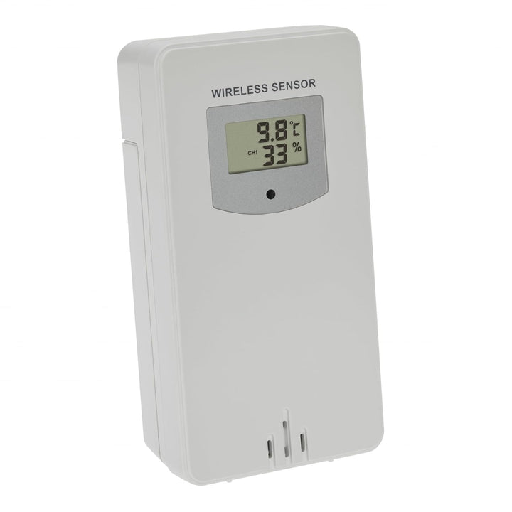 TFA Dostmann Funk-Wetterstation mit Aussensensor OAK, 35.1167 Wettervorhersage, mit Holz-Rahmen, Inn