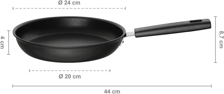 Fiskars Bratpfanne, Ø 24 cm, Für alle Kochfelder geeignet, Aluminium/Kunststoff, Kratzfest, Antihaft