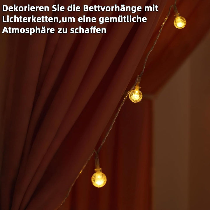 Hausbett Himmel mit Lichterkette Deko 2 Stück 135 x 350 cm Rosa | Baldachin Hausbett Vorhang,Betthim