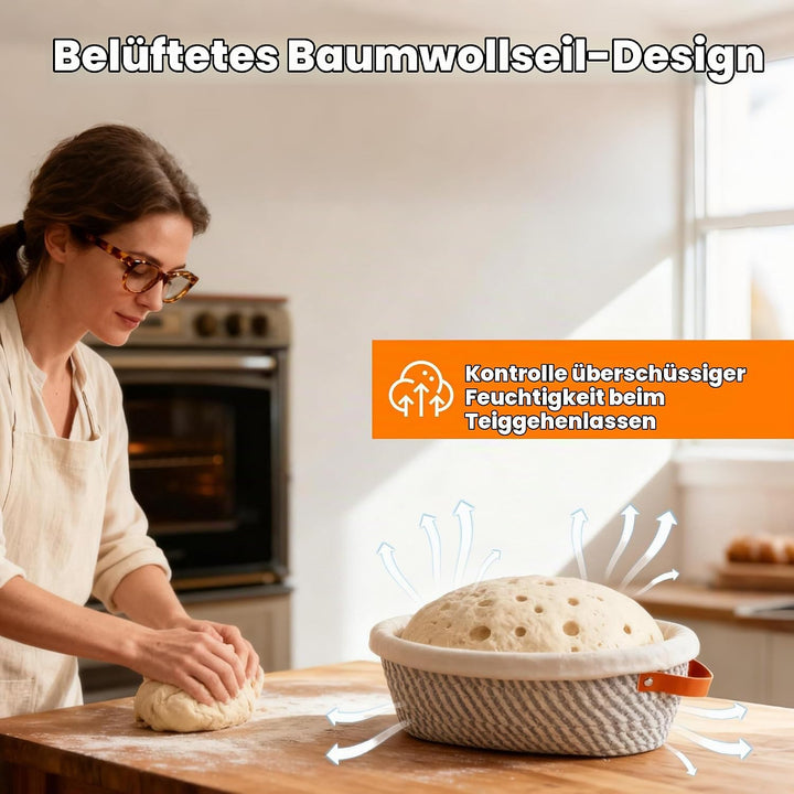 Gärkörbchen Starterset,Sauerteig Starter Set,Gärkorb Brot set,Brotgärkörbchen,Brotbacken Startver se