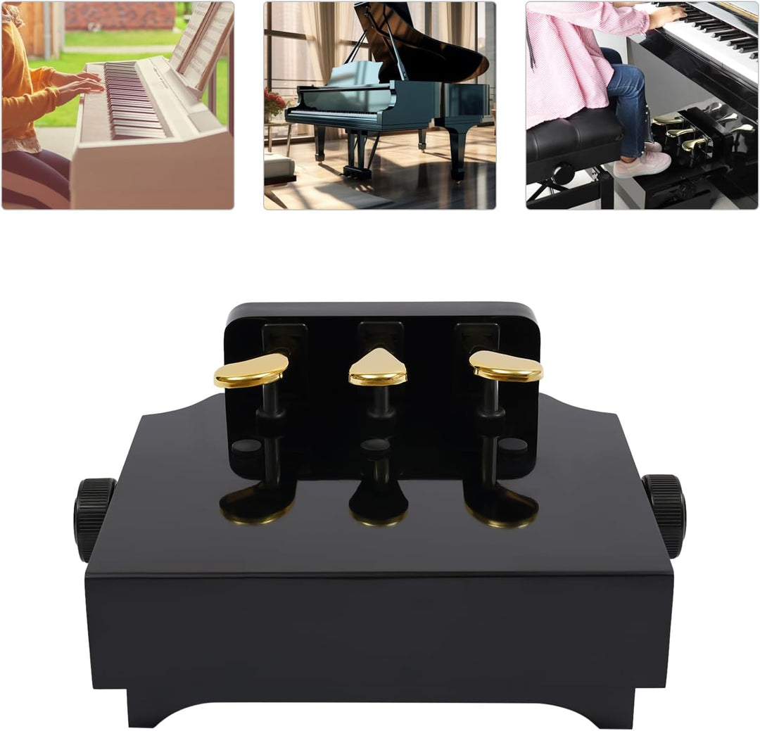 Kinder Klavier Pedal Extender Bank, Pedalverlängerung Höhenverstellbar mit 3 Pedalen Kinder Pedalsch