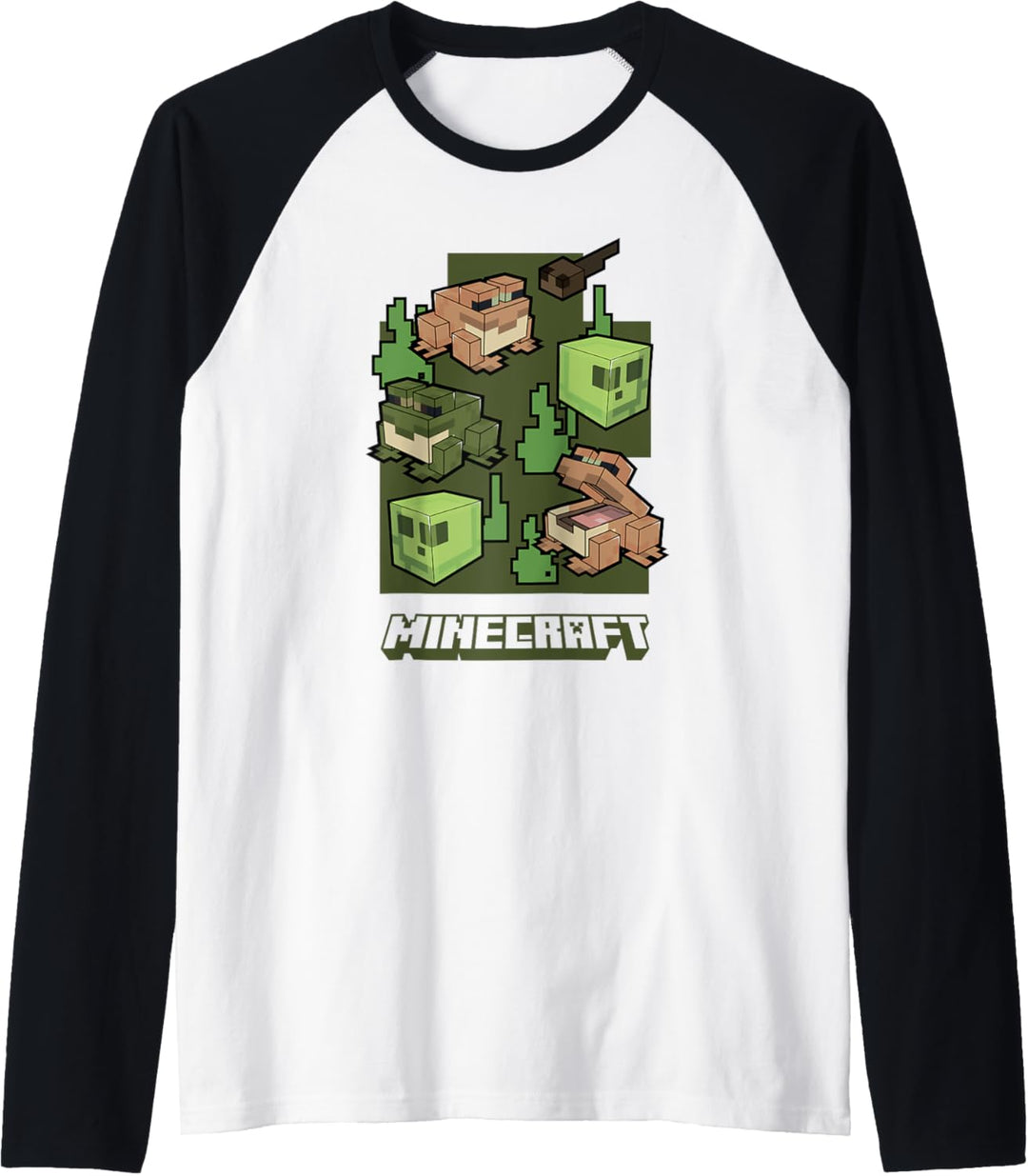 Minecraft Wild Frogs And Slimes Hanging Around In Swamp Raglan