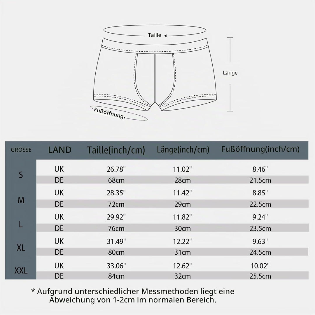 Boxershorts Herren 6er Pack Baumwolle Unterhosen Männer Retroshorts Bequeme und Atmungsaktive Men Un