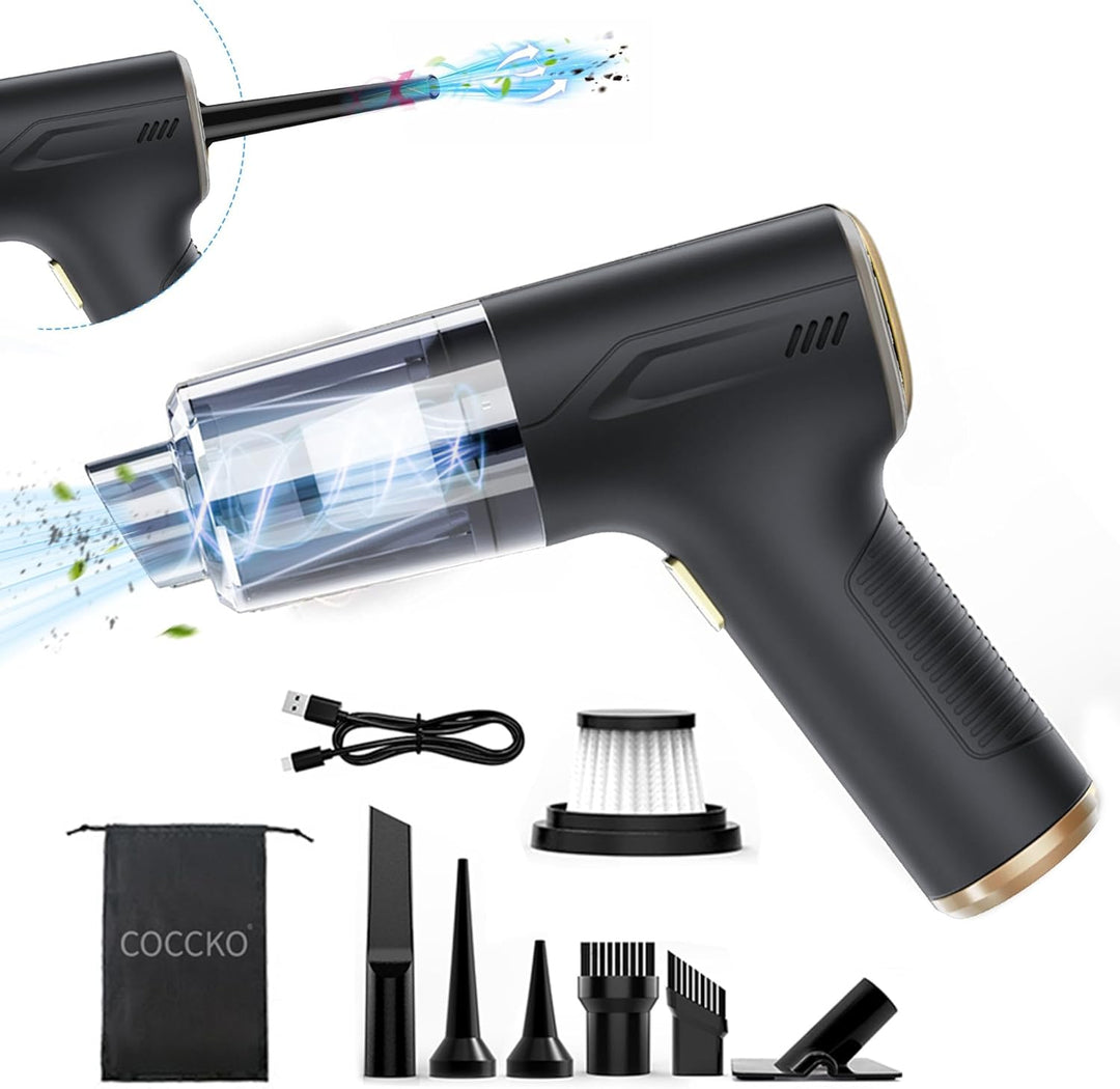 Handstaubsauger Akku 4-in-1 Auto Staubsauger Stark，15000Pa Tragbarer Autostaubsauger，mit Bürstenlose