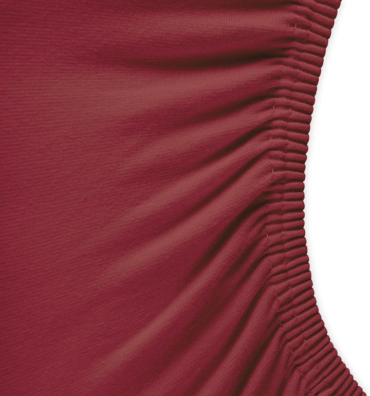 aqua-textil Royal XL Spannbettlaken Boxspringbett Wasserbett 200x220-220x240 cm Bordeaux rot 210g/qm