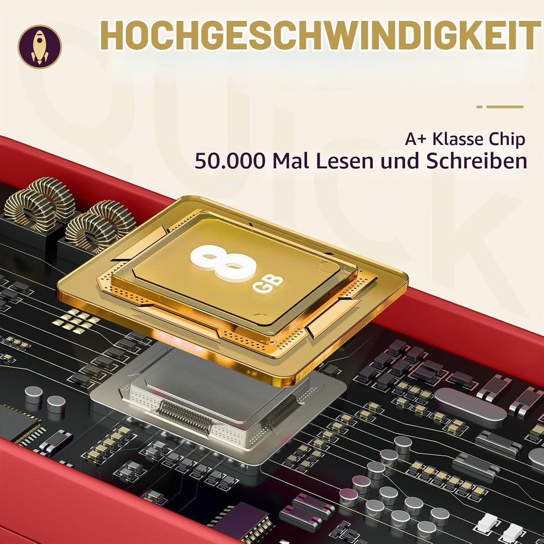 10 Stück Speichersticks 8GB USB-Stick Einklappbar USB 2.0 Memory Sticks 8 GB Flash Drive Rote Datena