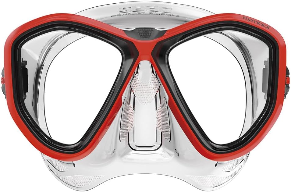 Seac Unisex-Adult Symbol Made in Italy Zweiglas-Tauchmaske mit Einer 3D-Schnalle direkt am Maskenkör
