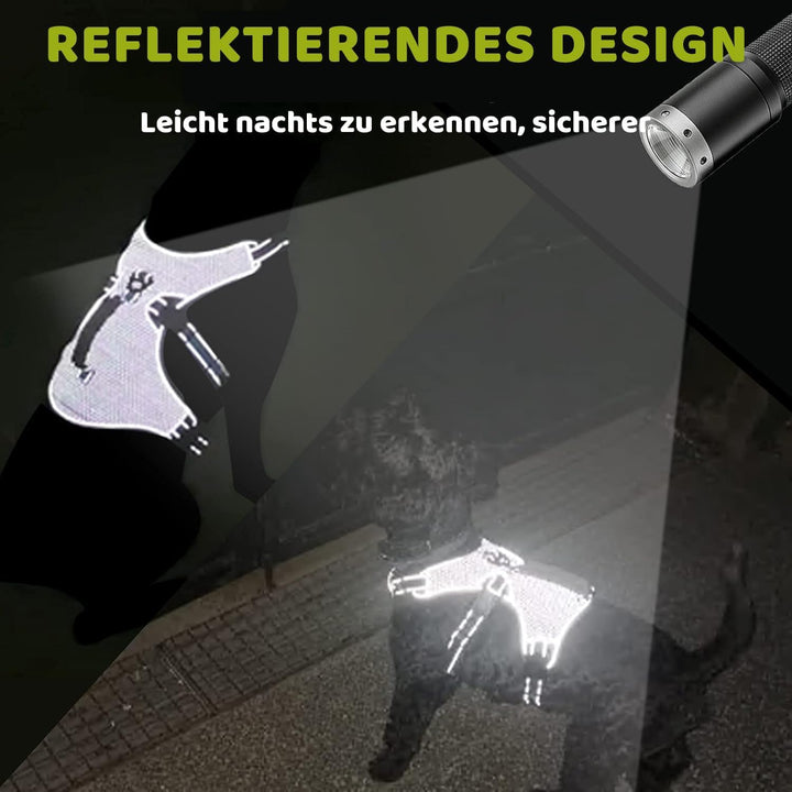 BELPRO Mehrzweck-Hundegeschirr, ausbruchsicher, kein Ziehen, reflektierend, verstellbare Weste mit s
