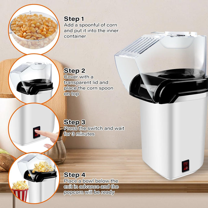 Popcornmaschine, Mini Popcorn Maker, Elektrische Popcornmaschine, Für Zuhause, 2 Minuten Schnelles,