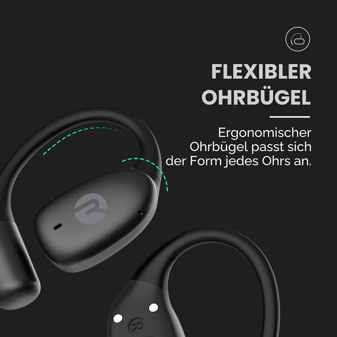 Raycon Essential Open Earbuds - True Wireless Open Ear Bluetooth 6.0 Kopfhörer, ultraleicht, Komfort