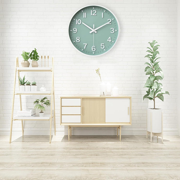 HZDHCLH 30cm Lautlos Wanduhr Schleichende Sekunde mit Arabisch Ziffer ohne Ticken für Dekoration Woh
