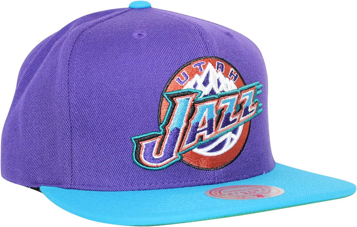 Mitchell & Ness Wool 2 Tone Snapback Cap Utah Jazz Purple/Blue