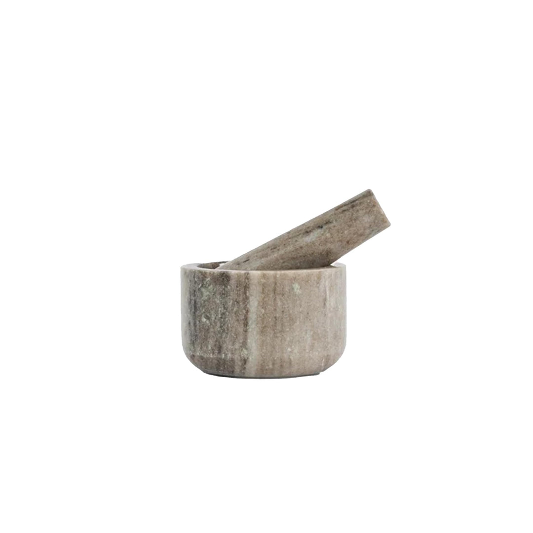 Sagaform Sten Mörser aus Travertin-Marmor in der Farbe Beige, Grösse: 5x20cm, 5018516