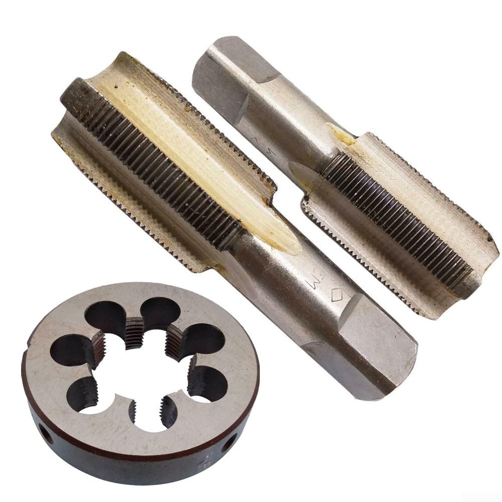 Gewindeschneider-Set, Hochgeschwindigkeitsstahl, M30 x 1,5 mm, Kegel und Gewindebohrer und M30 x 1,5