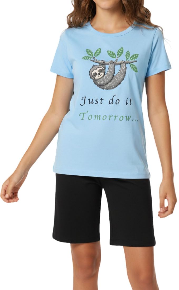 Mädchen Schlafanzug kurz - weicher Single-Jersey aus 100% Baumwolle, mit Motiv Tomorrow... in der Fa