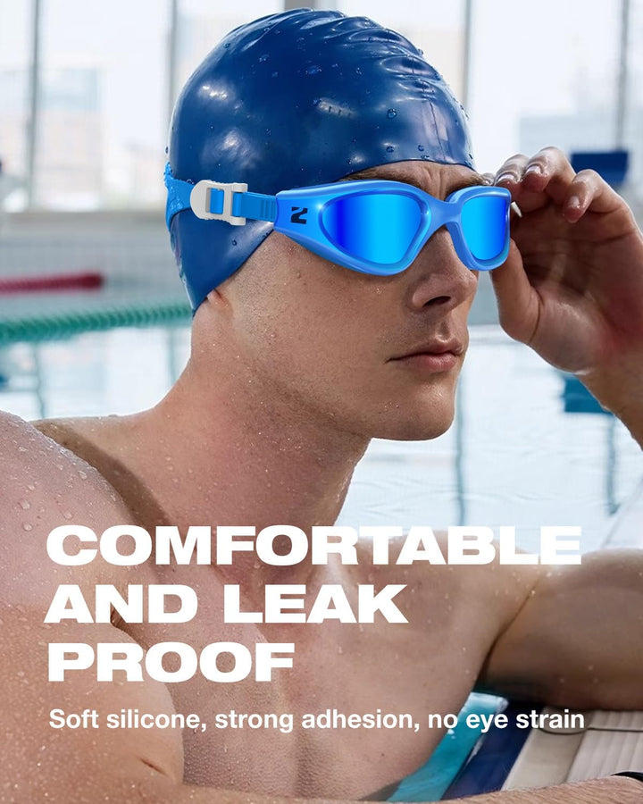 ZIONOR G1 NAVA Super Anti-Nebel Schwimmbrille, Uni, Erwachsene, Damen, Anti-Beschlag, Komfort Profi,