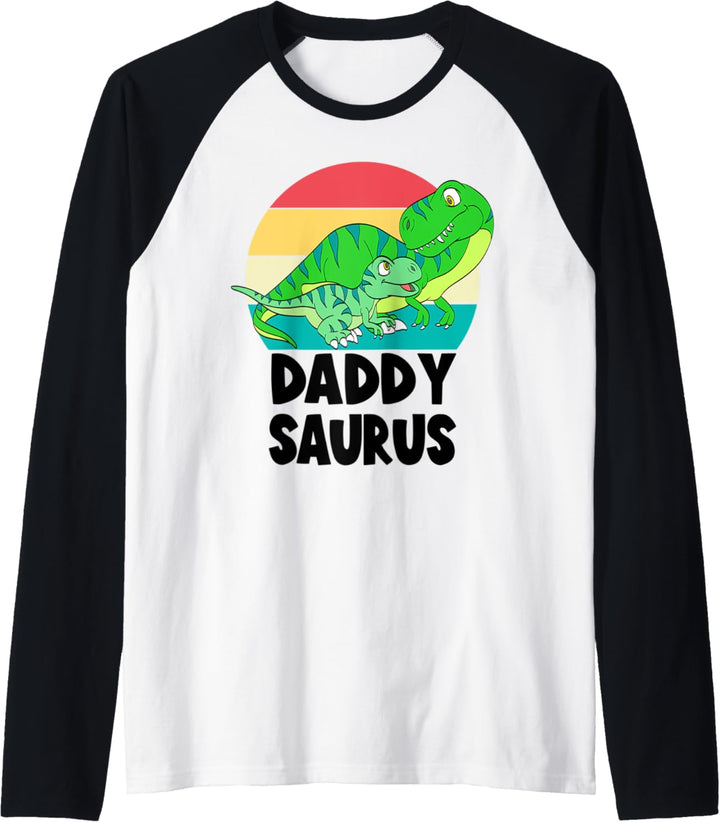 Daddy Saurus Dinosaur DaddySaurus T-Rex Family Matching Raglan
