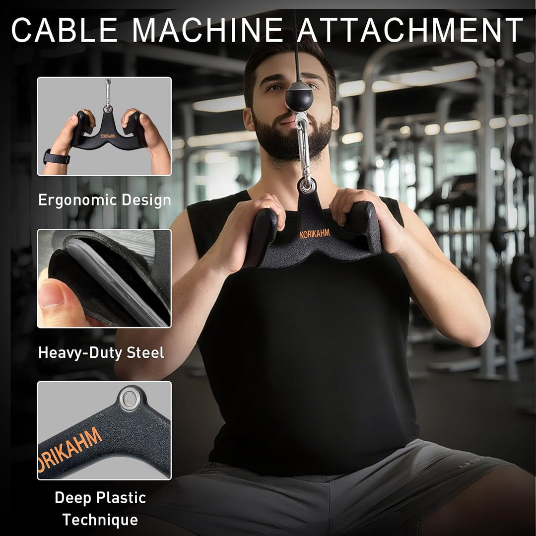 Ergonomic Design Lat Pull down Bar Grip Handle, Lat Pulldown Attachments, Strength Trainer for Athle