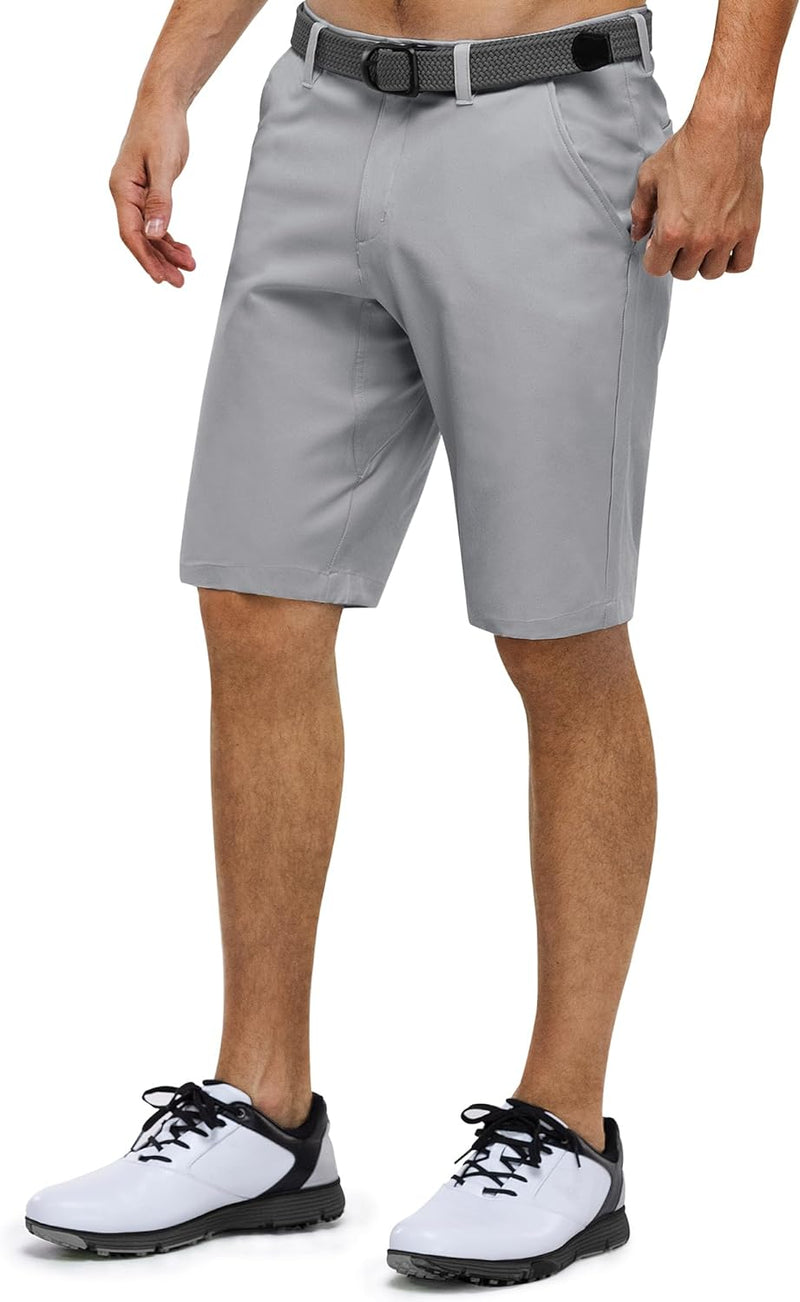 33,000ft Herren Golf Shorts Stretch Kurze Golfhosen Leichte Schnelltrocknende 11" Bermuda Shorts Kur