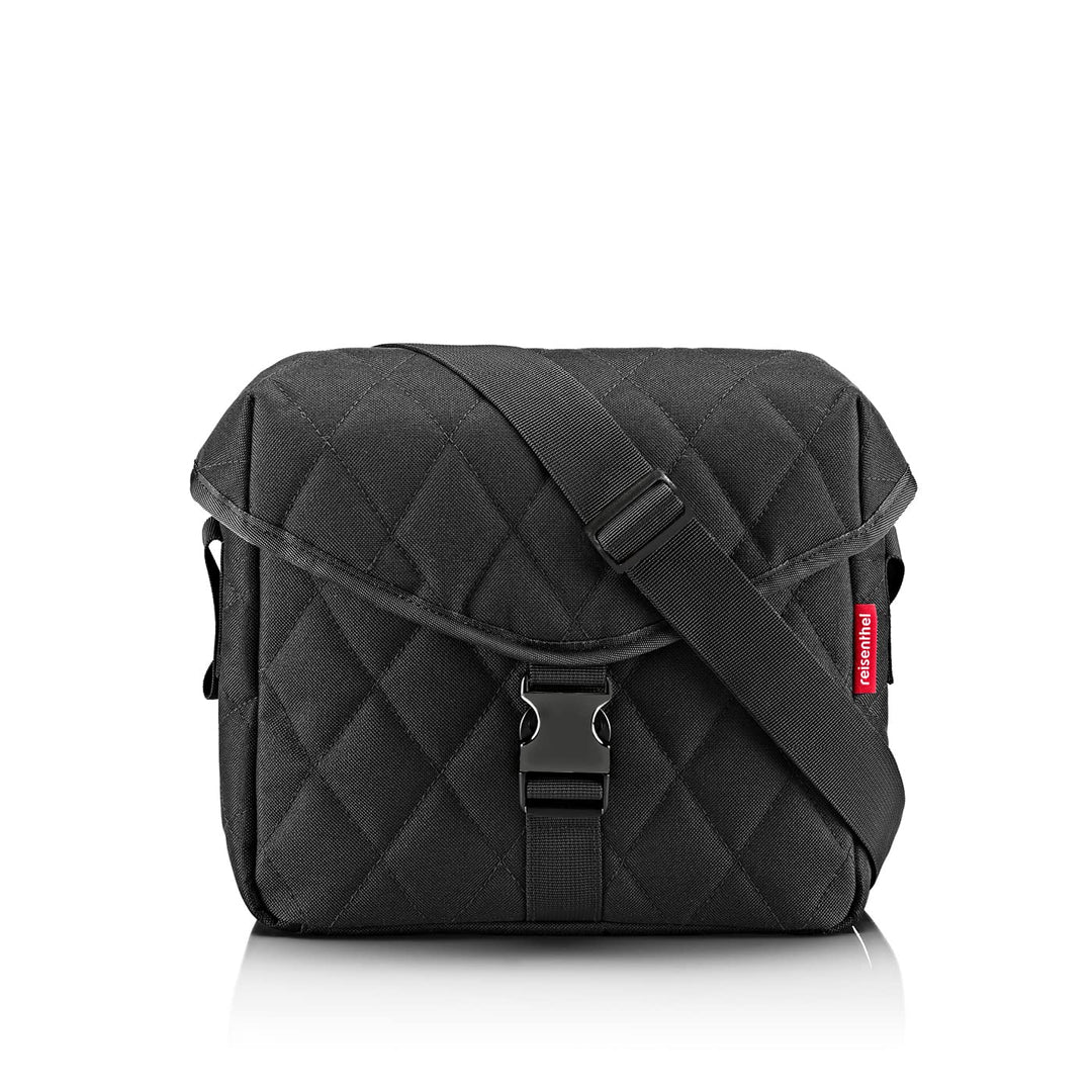 reisenthel saddle bag M rhombus black - Stylische Umhängetasche im Satteltaschen-Look, Rhombus Black
