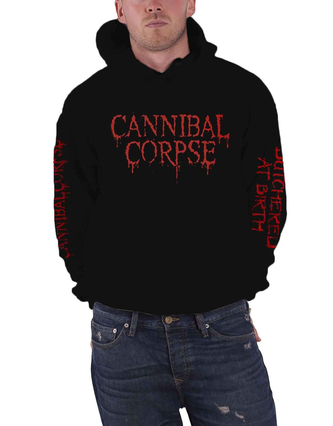 Cannibal Corpse Kapuzenpullover Butchered at Birth 2019 Nue offiziell Herren XXL Schwarz, XXL Schwar