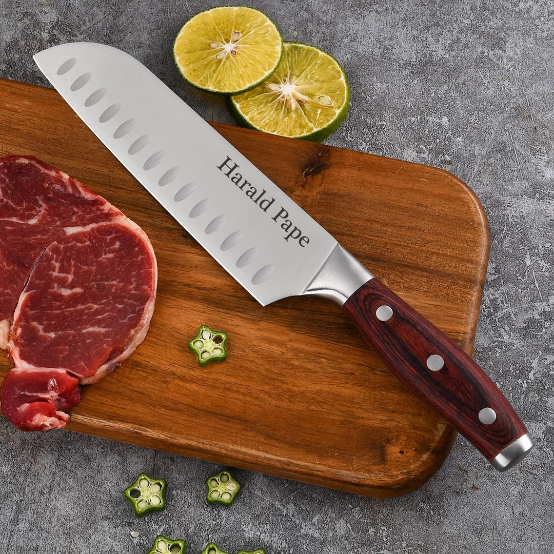 polar-effekt Kochmesser mit Gravur - Küchenmesser aus Japanstahl VS Kobe – Personalisiertes Fleischm