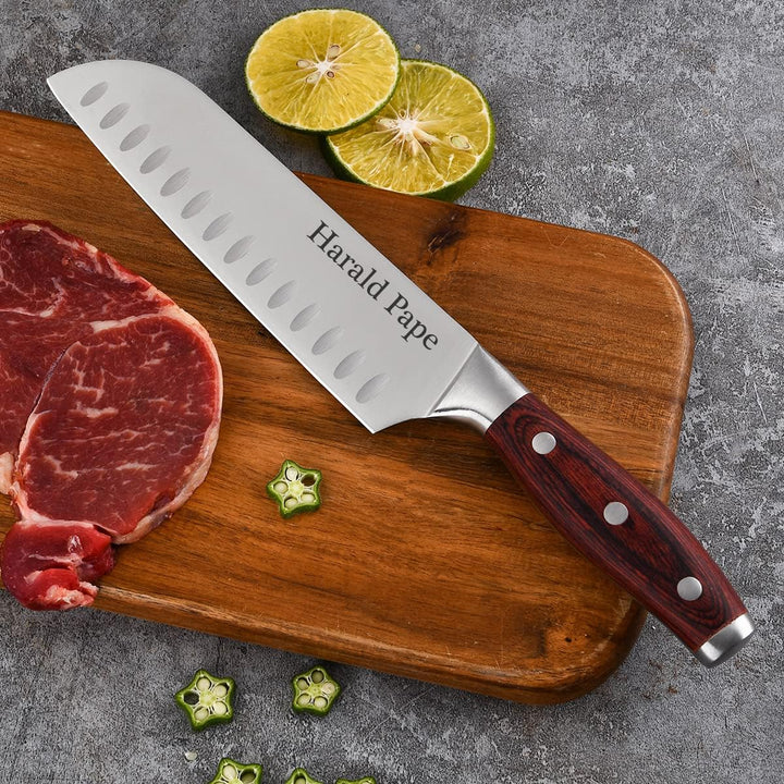 polar-effekt Kochmesser mit Gravur - Küchenmesser aus Japanstahl VS Kobe – Personalisiertes Fleischm