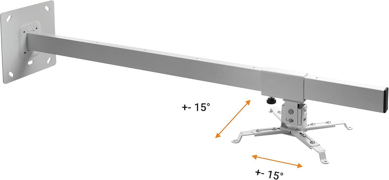 celexon Beamer-Wandhalterung MultiCel WM1000 - weiss - Wandabstand bis 100 cm - bis 15 kg - Neig- un