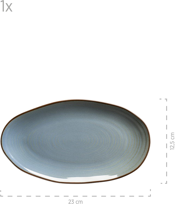 MÄSER Serie Nottingham, Set aus 3 Servierplatten, Servierteller in 3 Grössen im unregelmässig geform