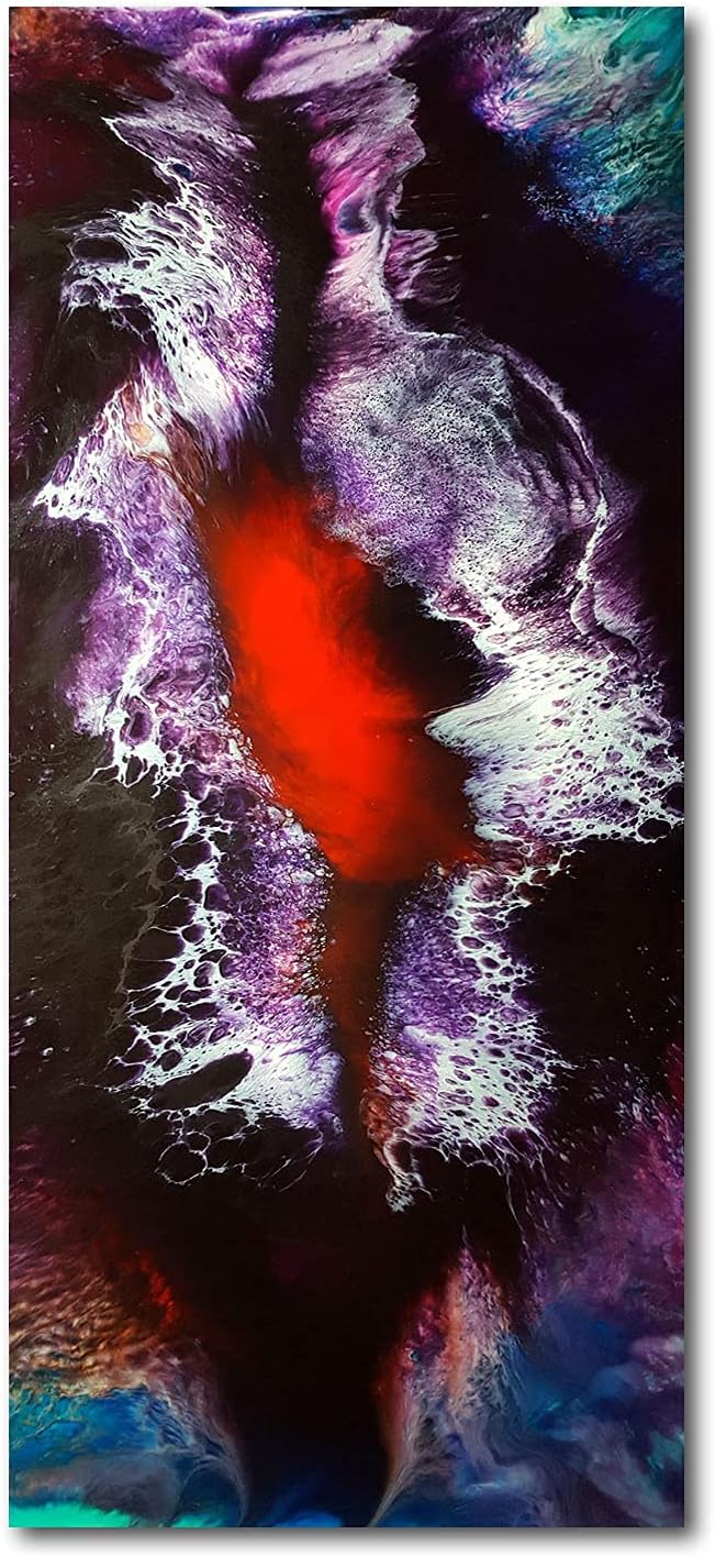 Bild auf Metall - Moderne Kunst abstrakt - Kunstdruck auf leuchtend glänzenden Aluminium im Edelstah