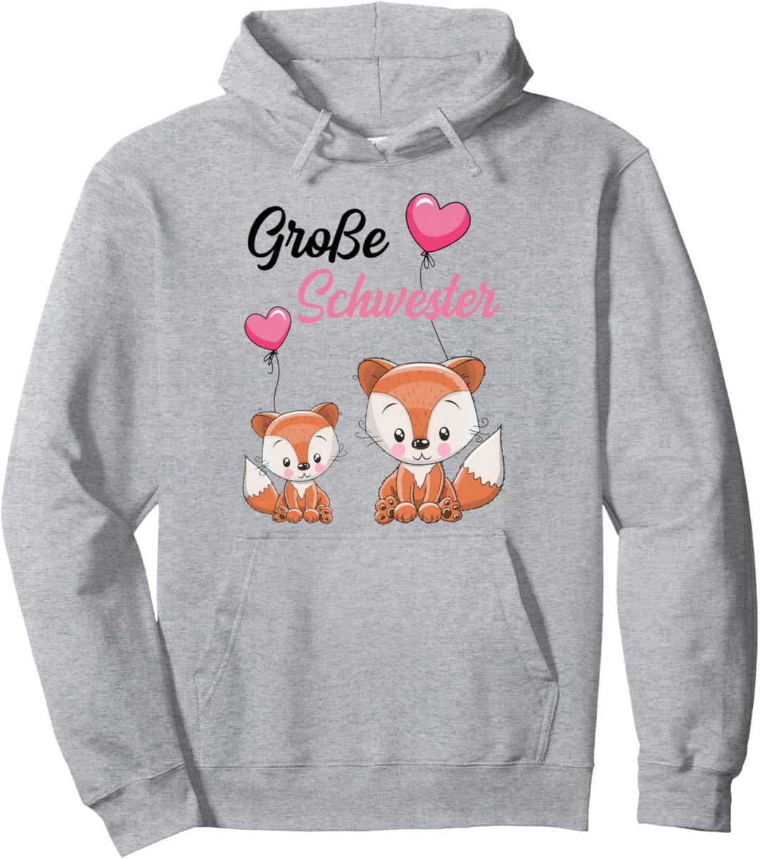 Grosse Schwester 2024 Füchse Mädchen Pullover Hoodie