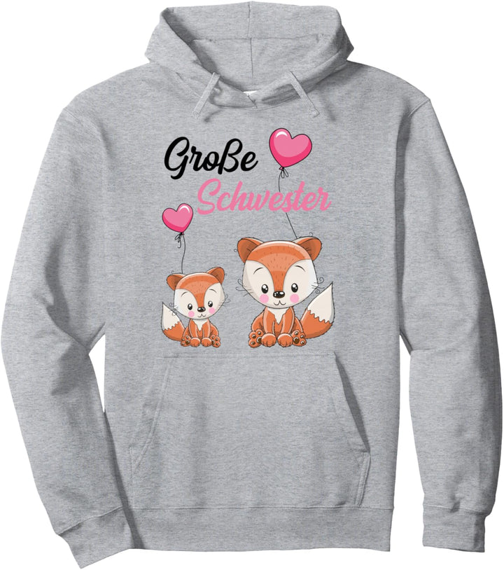 Grosse Schwester 2024 Füchse Mädchen Pullover Hoodie